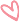 A pink outline heart icon on a plain white background.