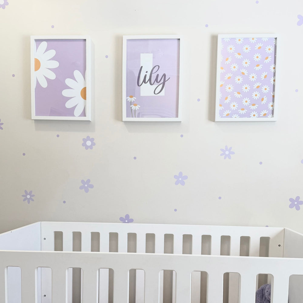 Little Wall Wonders Lilac Daisy & Dots
