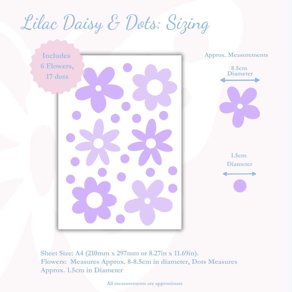 Little Wall Wonders Lilac Daisy & Dots
