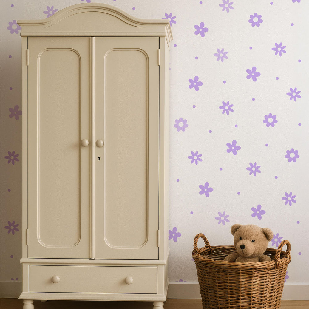 Little Wall Wonders Lilac Daisy & Dots