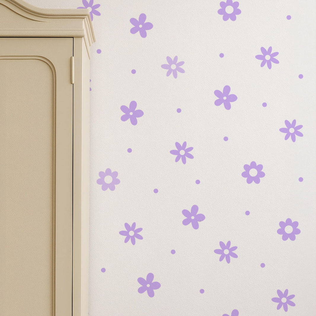 image Little Wall Wonders Lilac Daisy & Dots