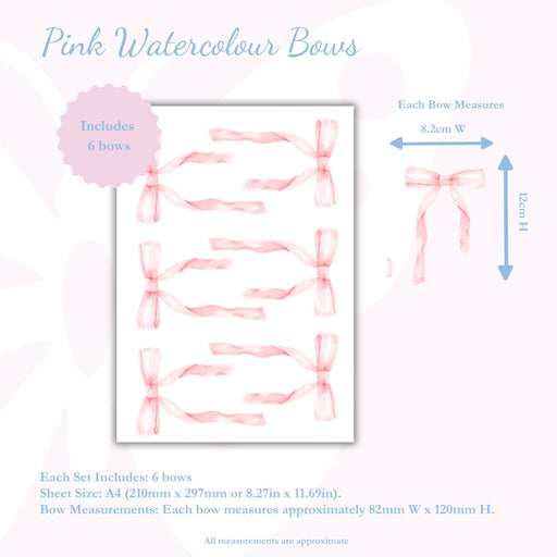 Little Wall Wonders Pink Watercolour Bows