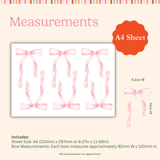 Little Wall Wonders Pink Watercolour Bows