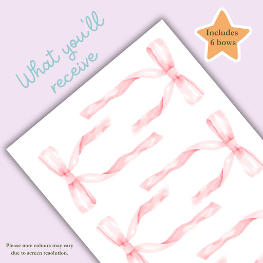 Little Wall Wonders Pink Watercolour Bows