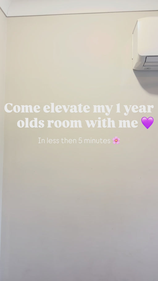 Video of girls bedroom transformation with reusable lilac daisy wall decal stickers